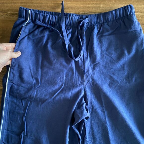 NWT Posh Peanut Navy Flannelette Luxe Pajama Set Women's Medium - Picture 7 of 11